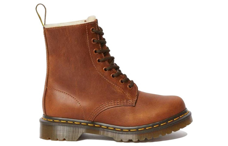 Dr. Martens (WMNS) Dr. Martens 1460 Faux Fur Lined Brown 23912243 outlook
