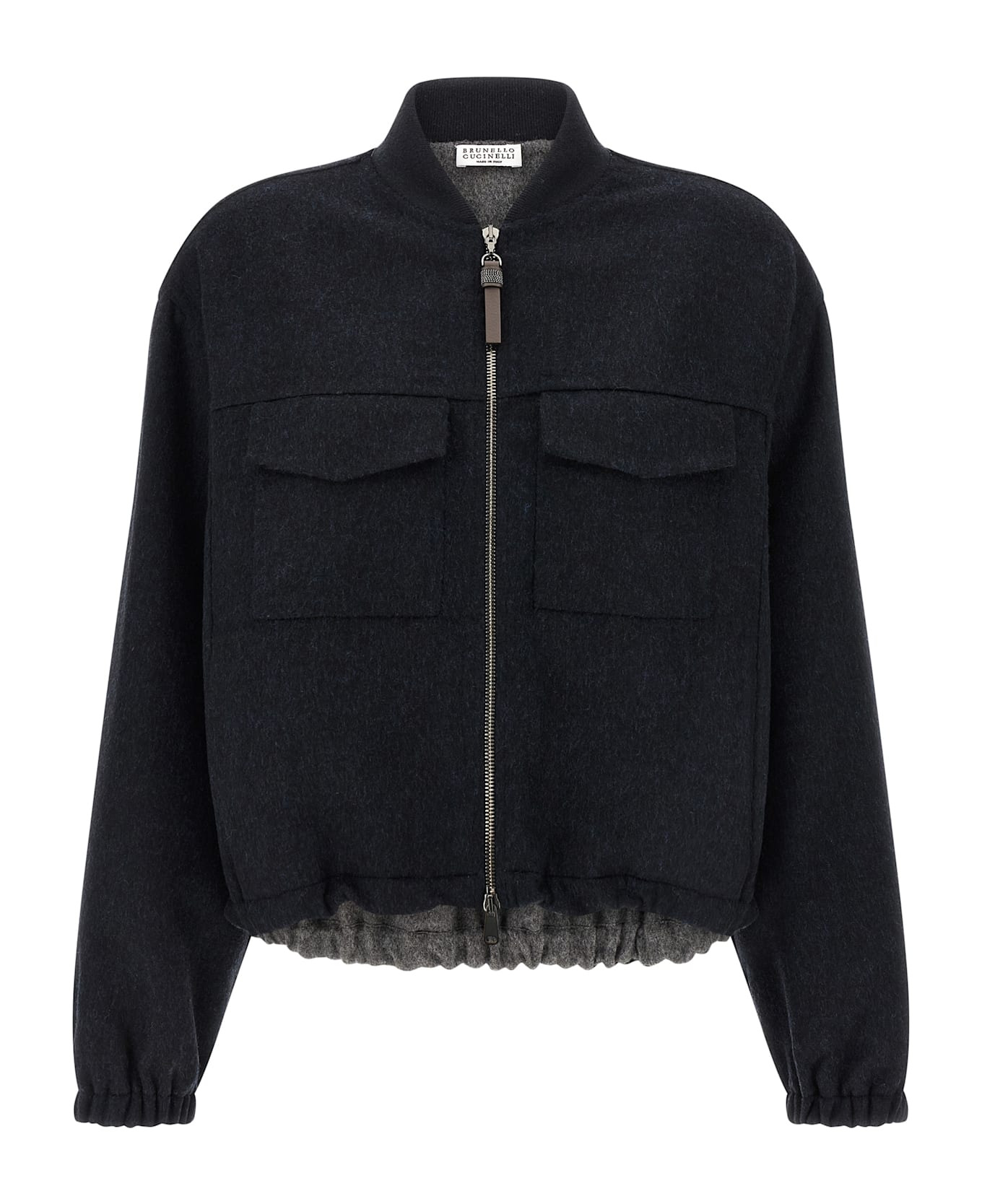 'shiny Zipper Pull' Bomber Jacket - 1