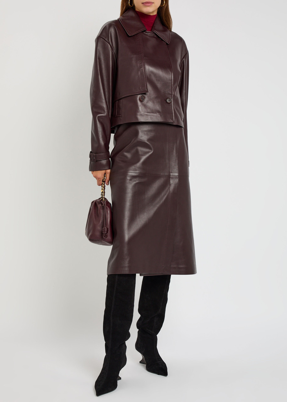 Joseph Blaise Cropped Leather Jacket - 4