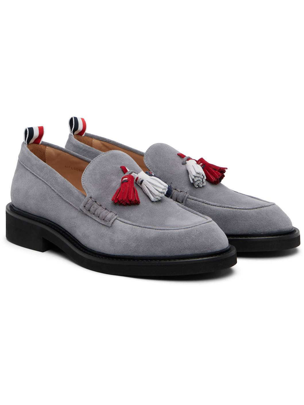 Gray RWB Tassel Loafers - 4