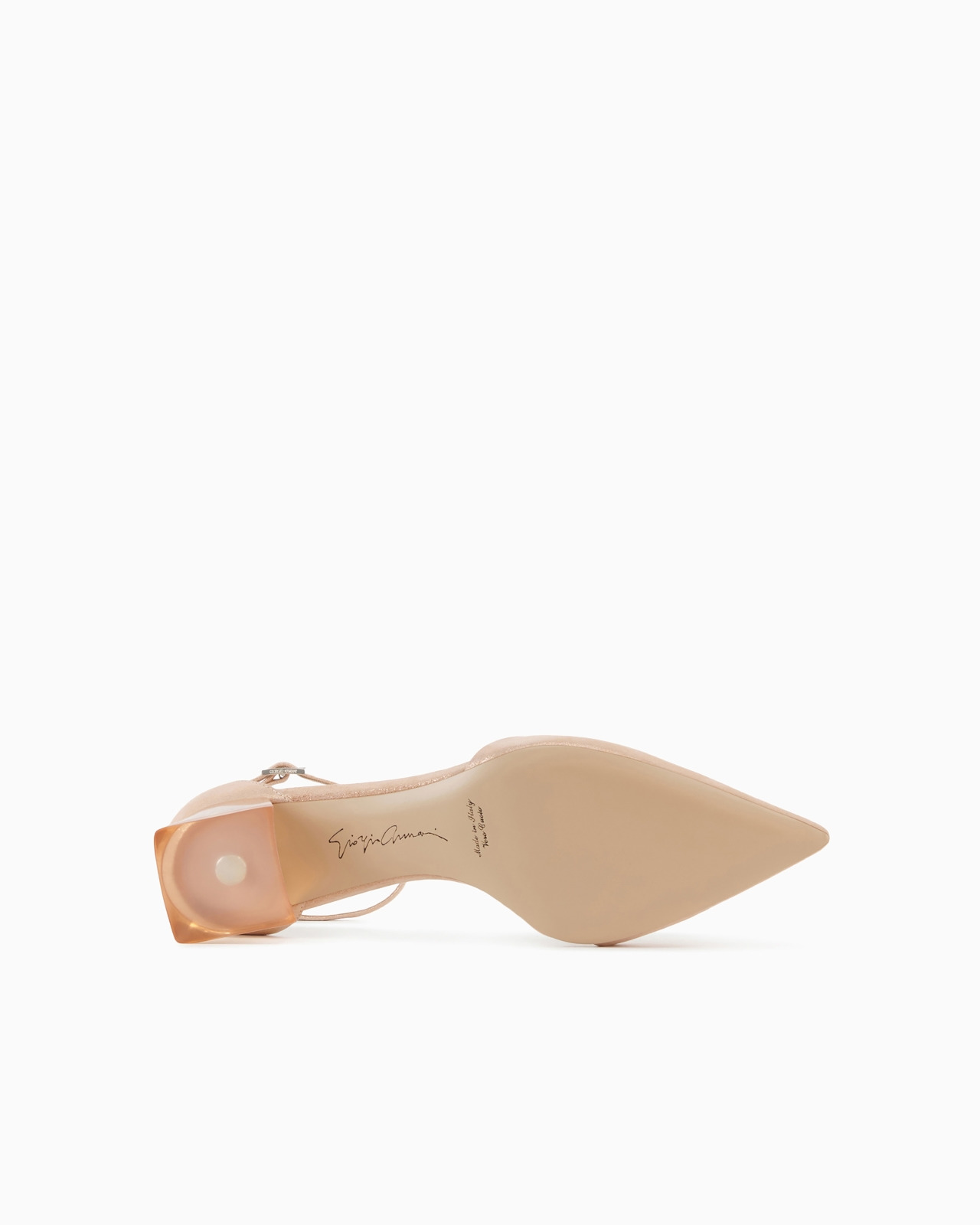 Laminated suede d'Orsay court shoes - 6