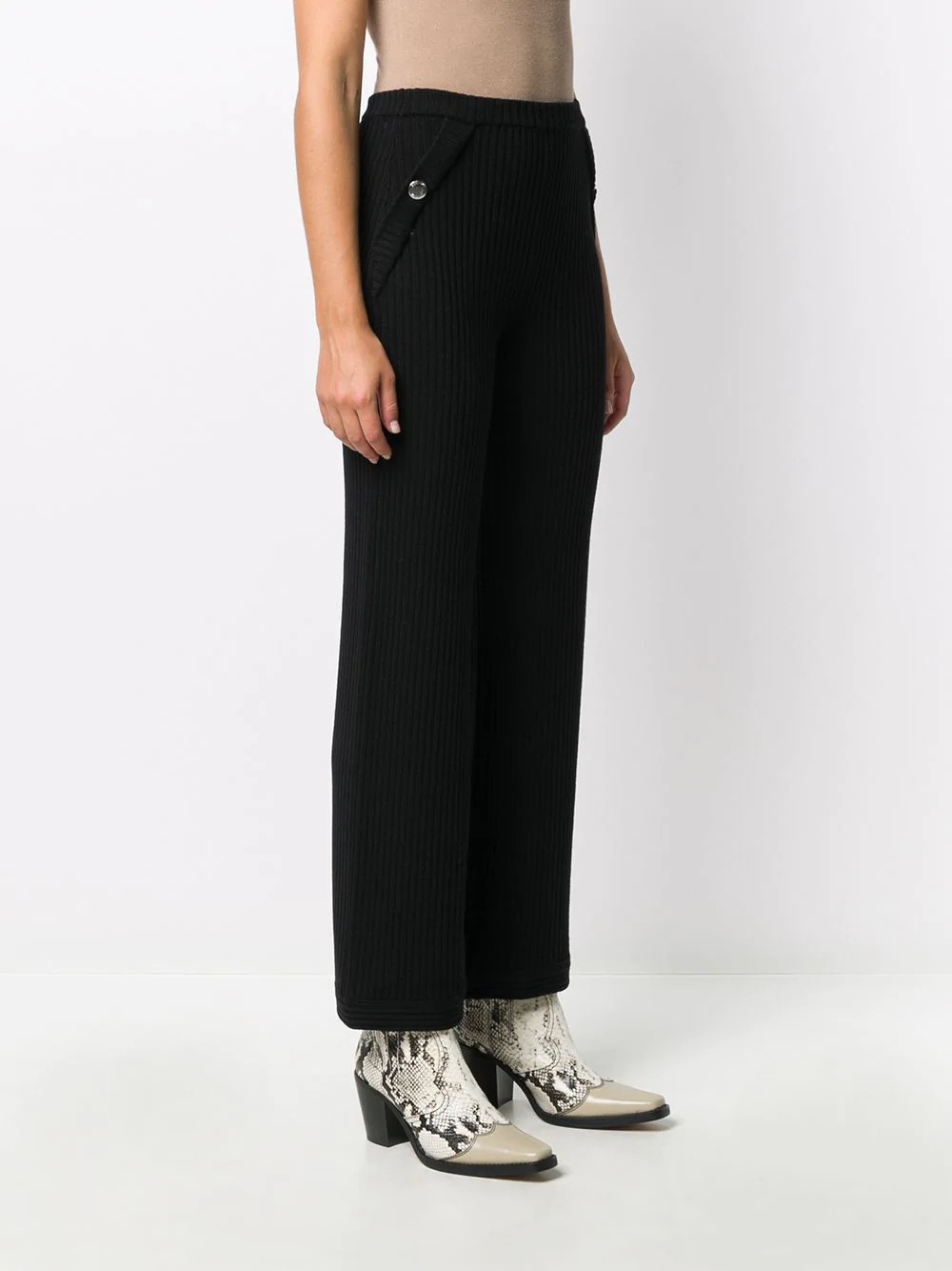 ribbed knit trousers - 3