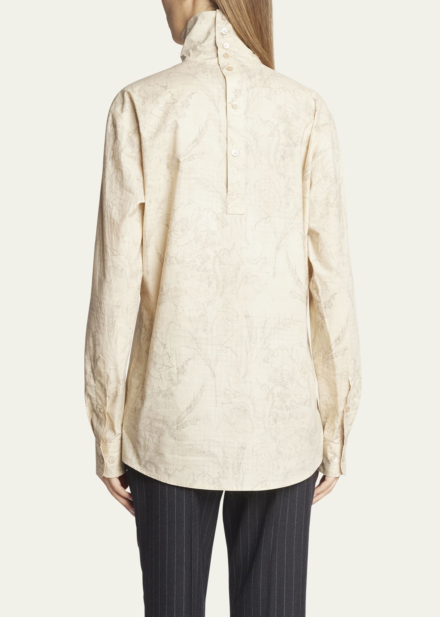 Contisy Floral High-Neck Shirt - 3