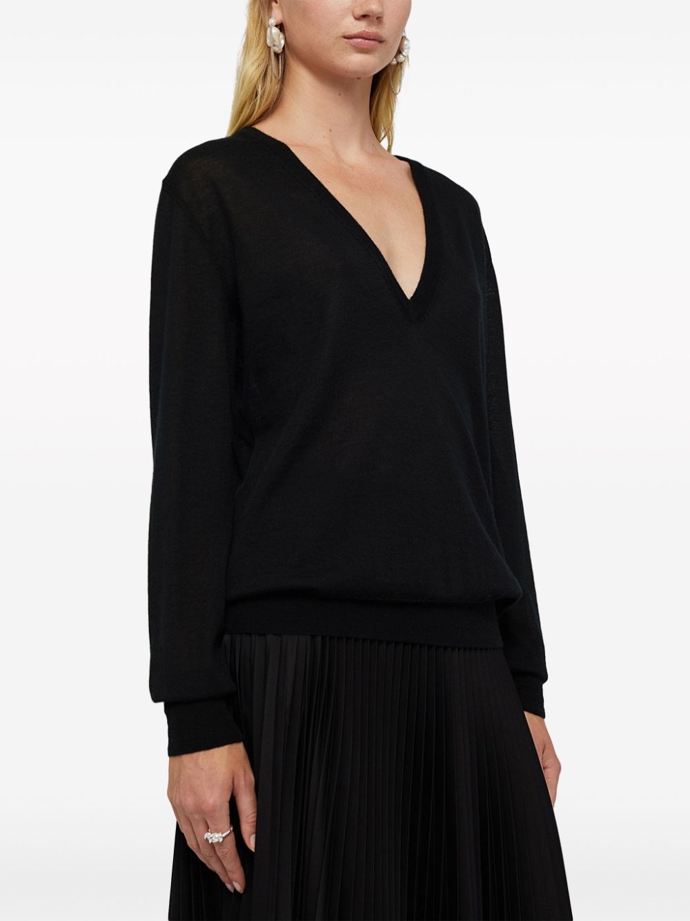 V-neck cashmere top - 3