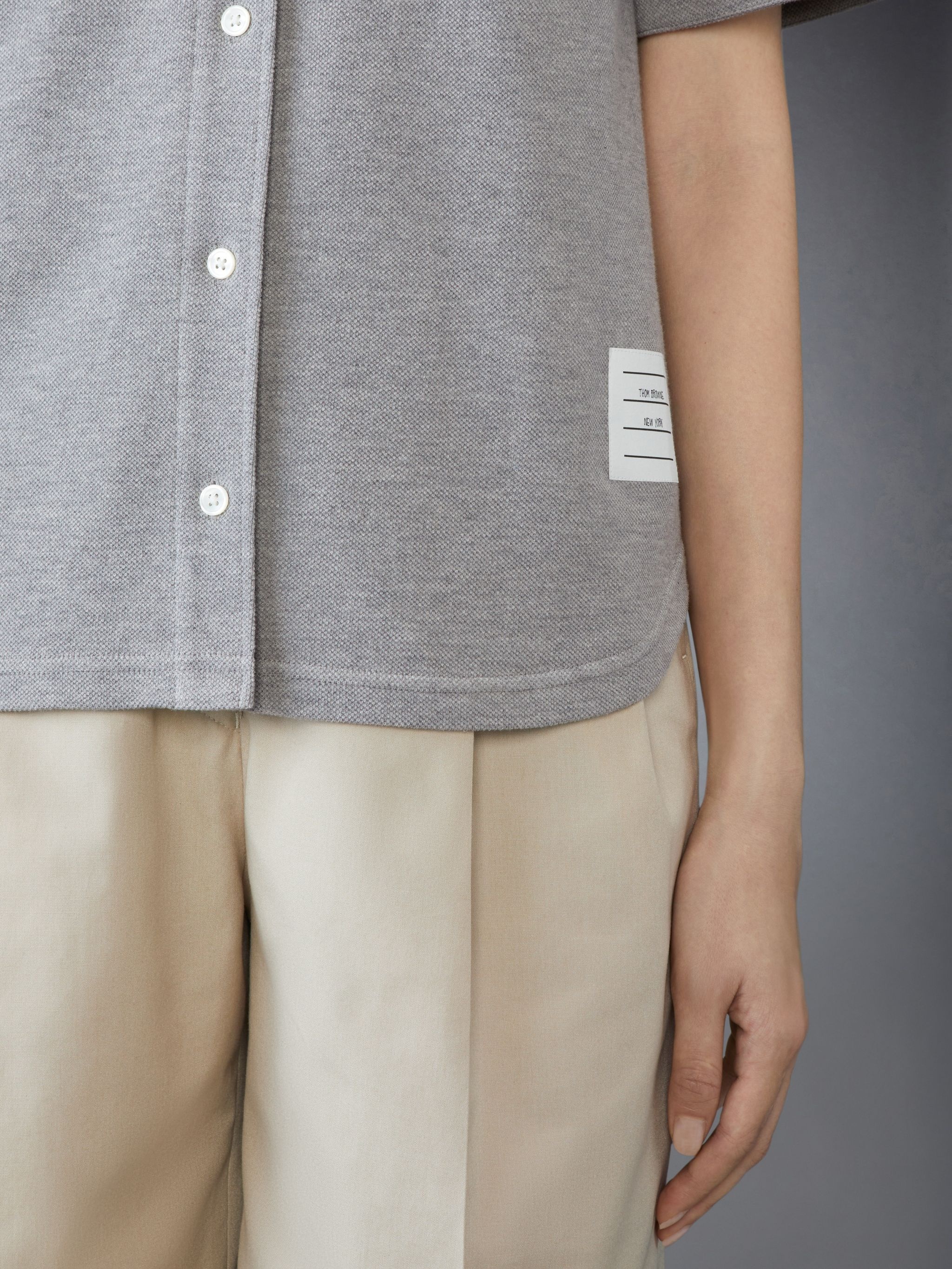 Cotton Pique Short Sleeve Shirt - 5