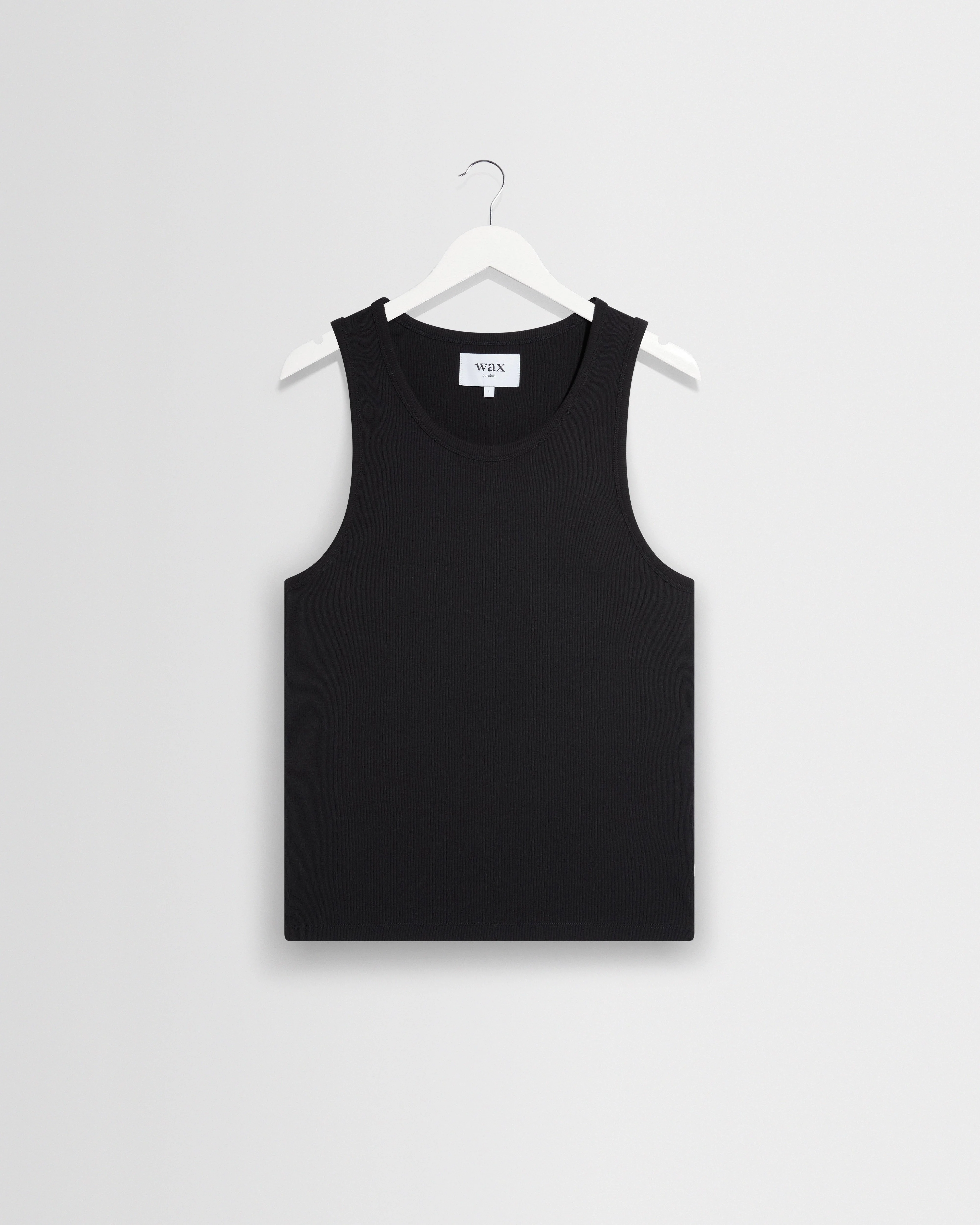 Montague - Black Ribbed Organic Cotton Vest - 1