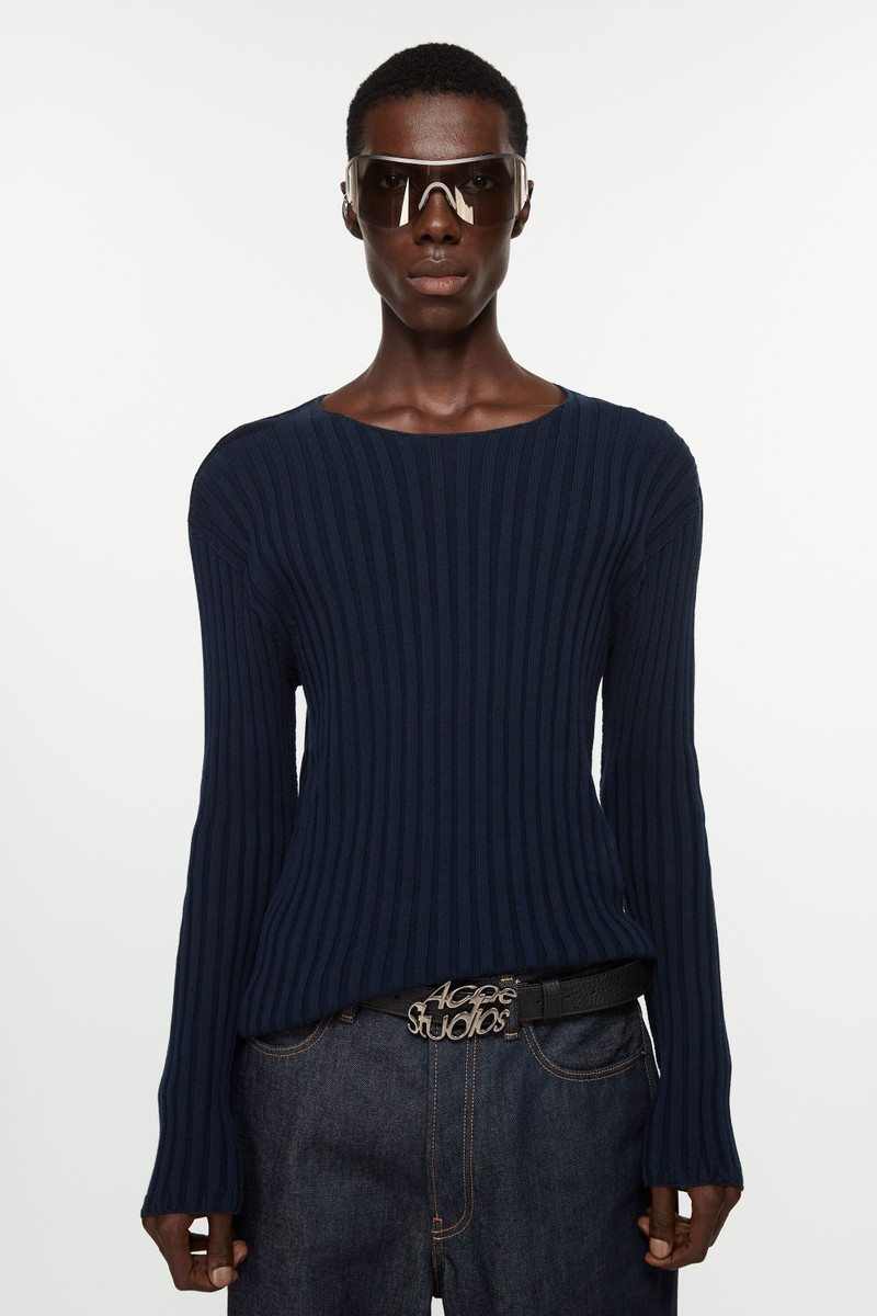 Acne Studios Ribbed jumper - Navy/navy outlook
