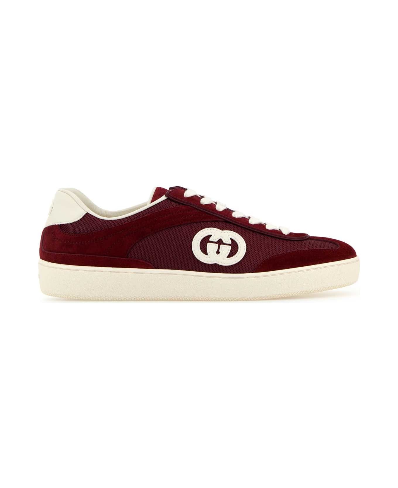 スニーカー Gucci Red Fabric And Suede Sneakers Gucci Red Fabric And Suede Sneakers In Rararaowra | ModeSens