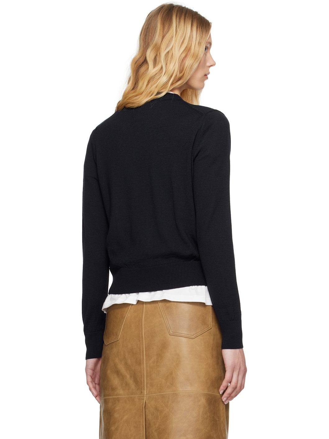 Navy Wool Ami de Coeur Cardigan - 3