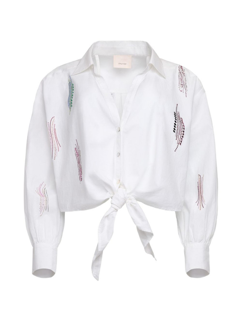 Marianna Paillette Whirl tied shirt 1