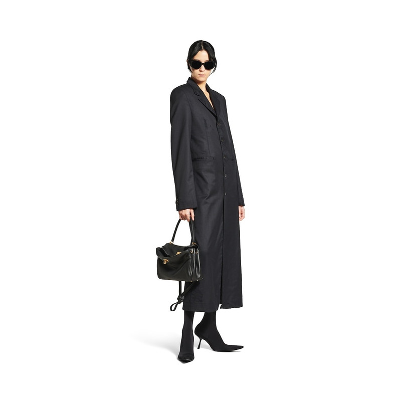 BALENCIAGA Women's Slim Coat in Black outlook
