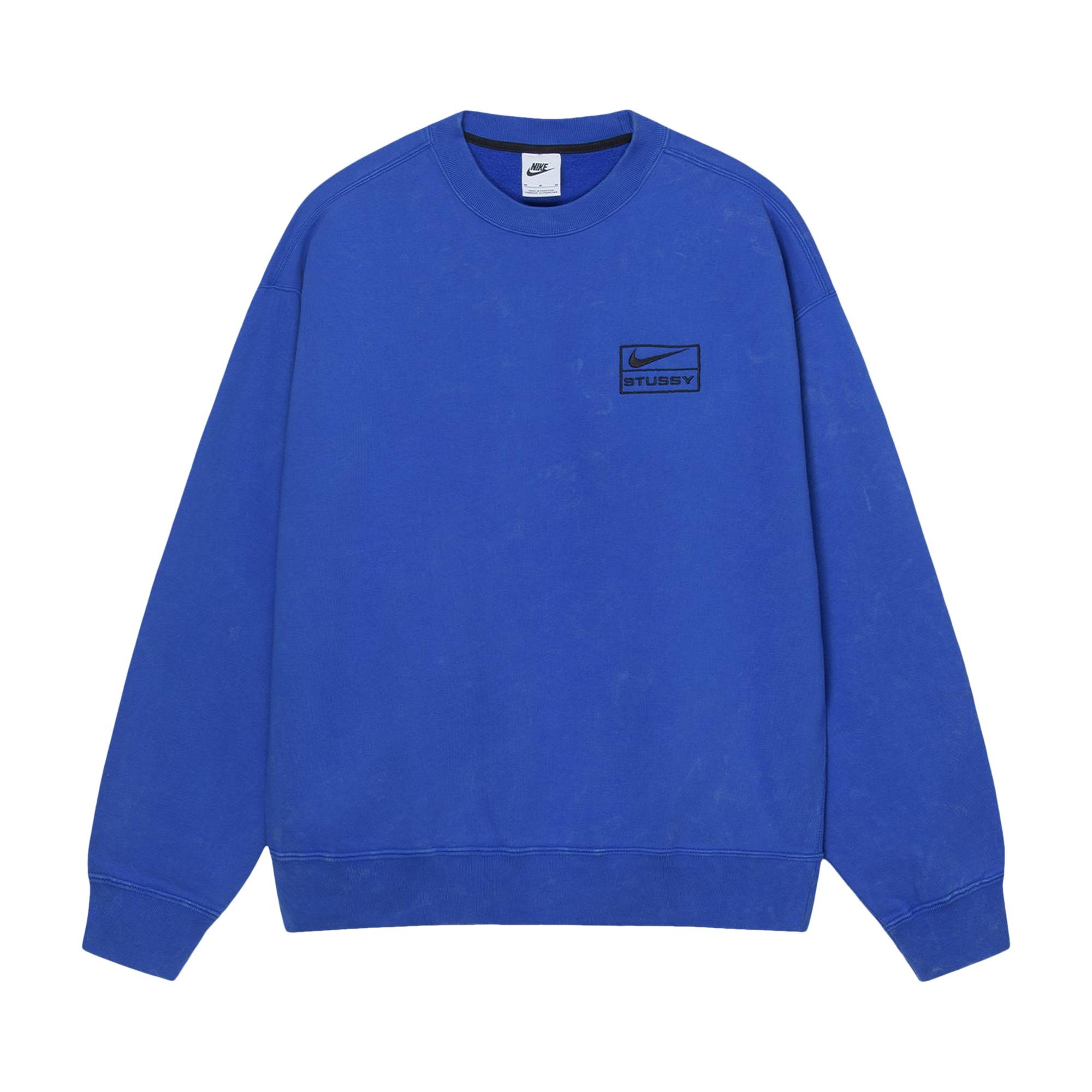 Stussy x Nike Fleece Crew 'Blue' - 1