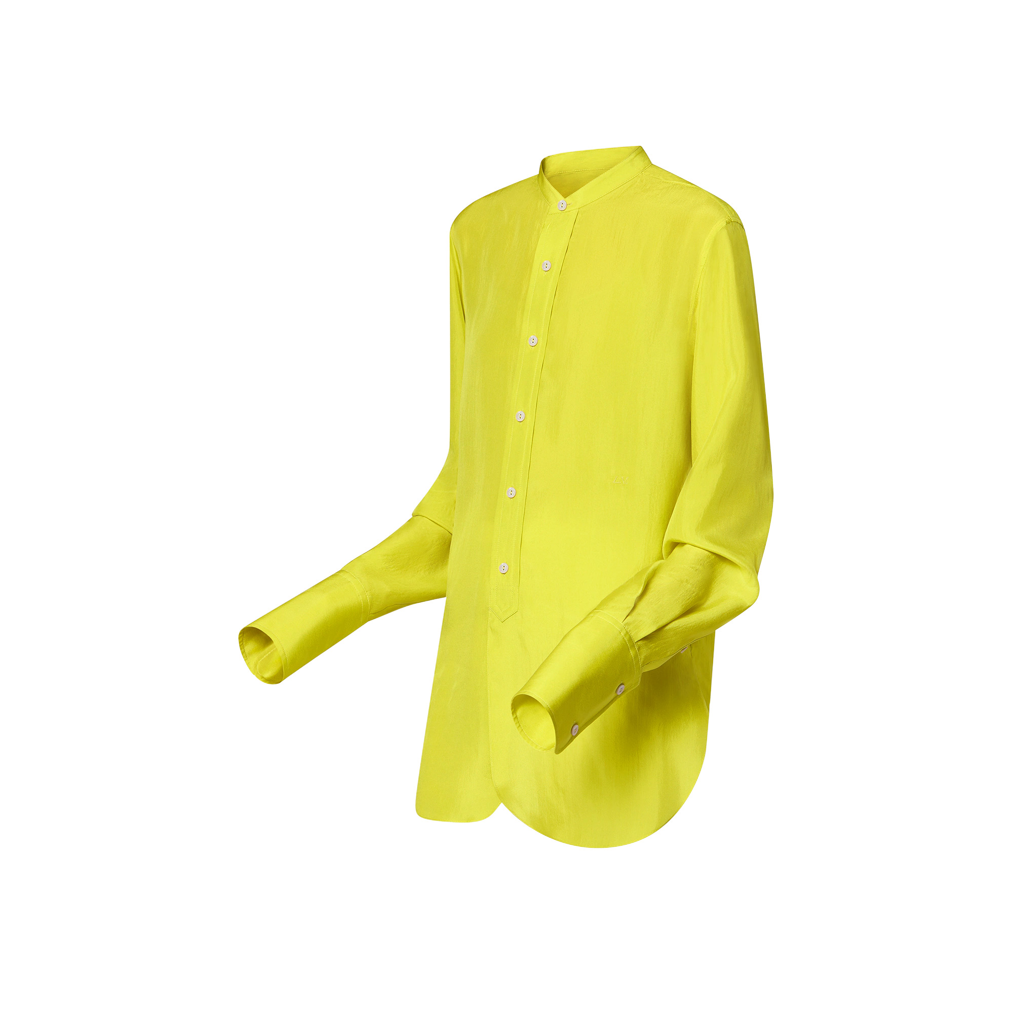 Chartreuse Silk Shirt - 2