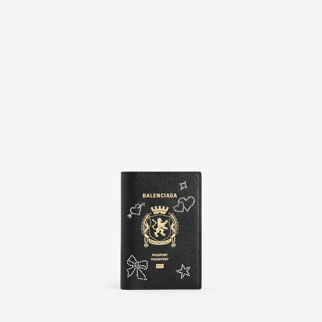 Men's Passport Card Holder in Black - 1