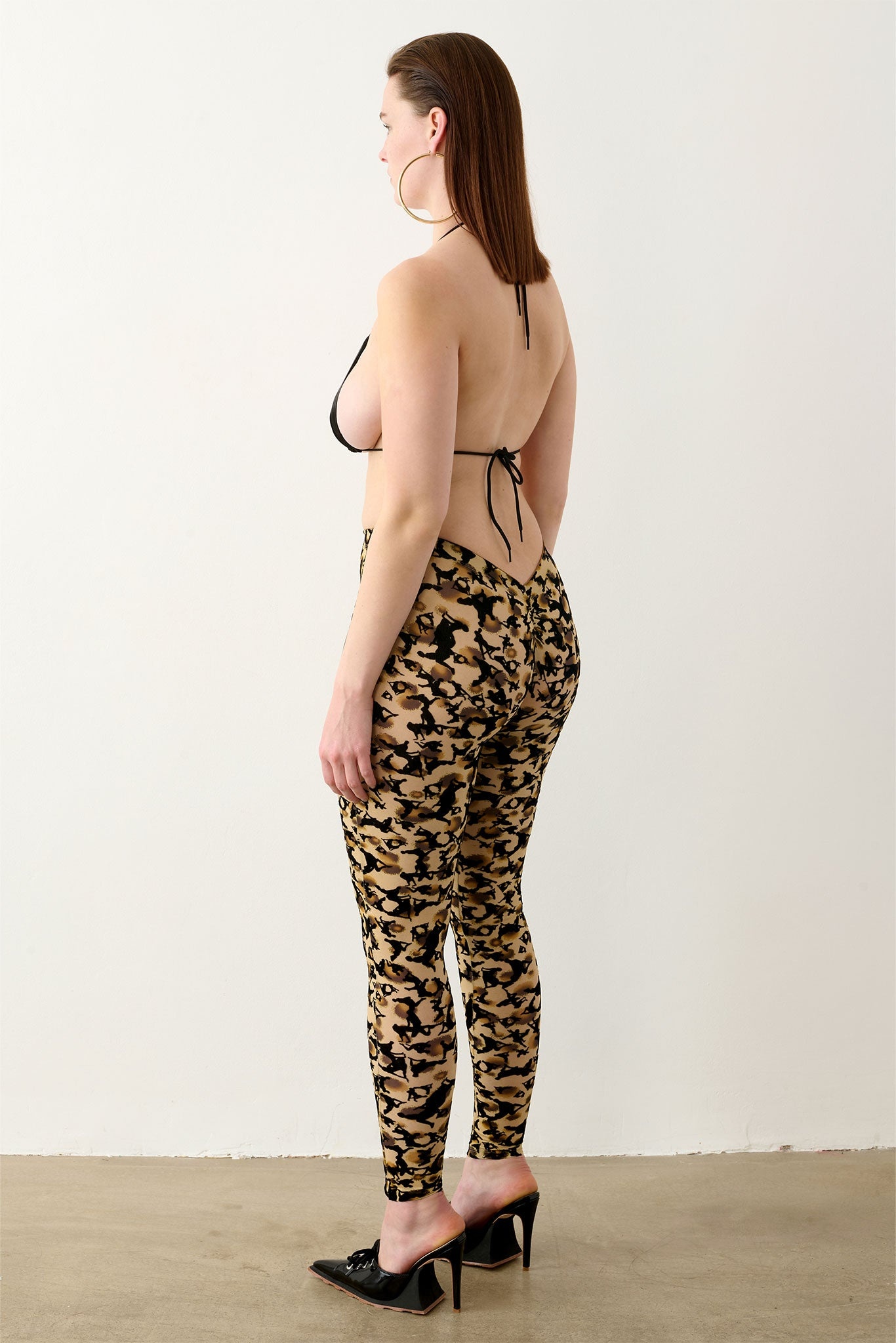 KNOCKOUT LEGGINGS BEIGE LEOPARD PRINT - 6