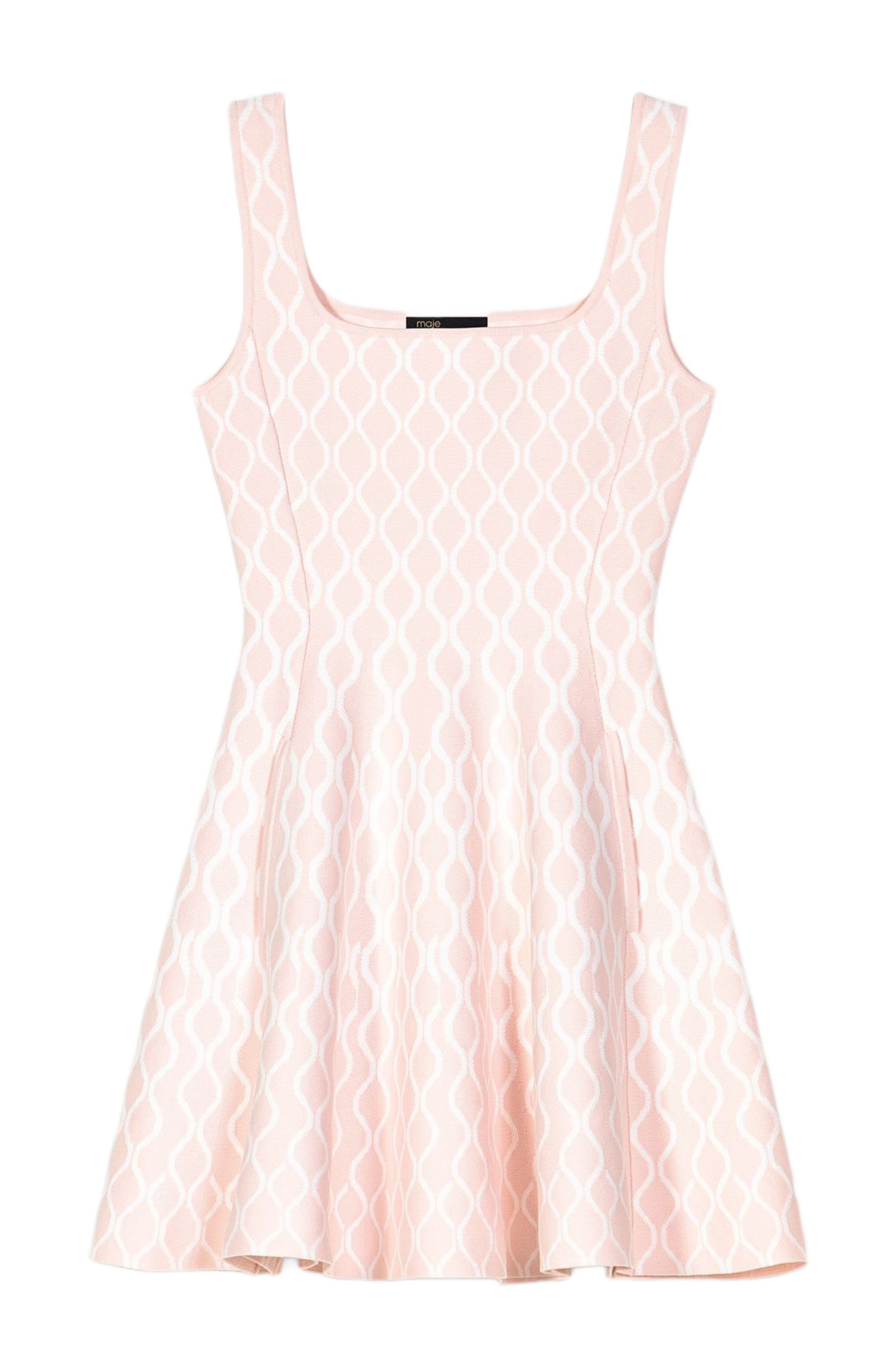 maje Short jacquard knit dress in Pale Pink at Nordstrom - 8