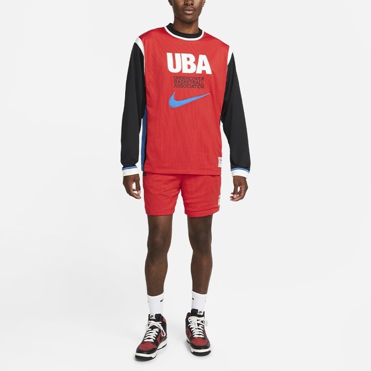 Nike Mesh Shorts Contrasting Colors Alphabet Printing Sports Basketball Asia Edition Red CZ4700-611 - 3