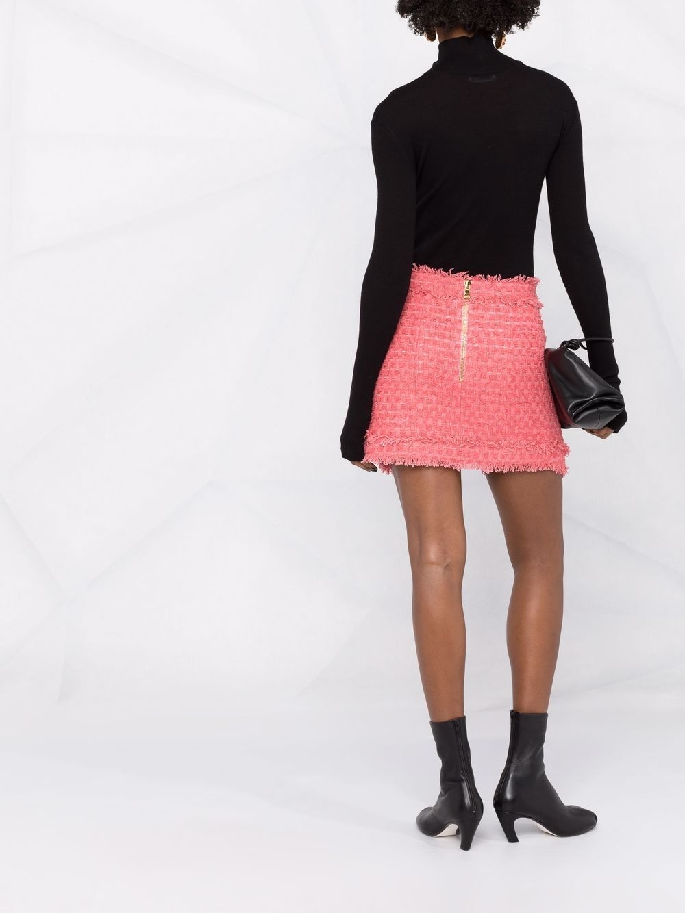 textured-tweed mini skirt - 4