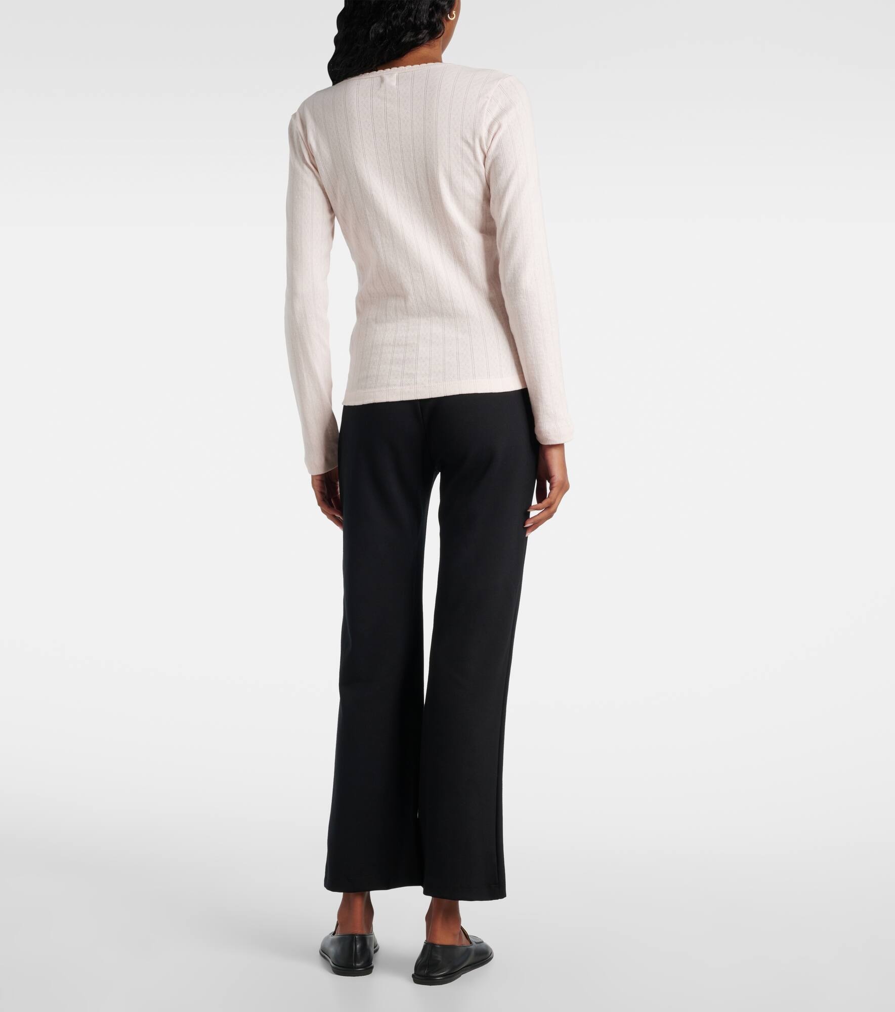 Pointelle cotton T-shirt - 3