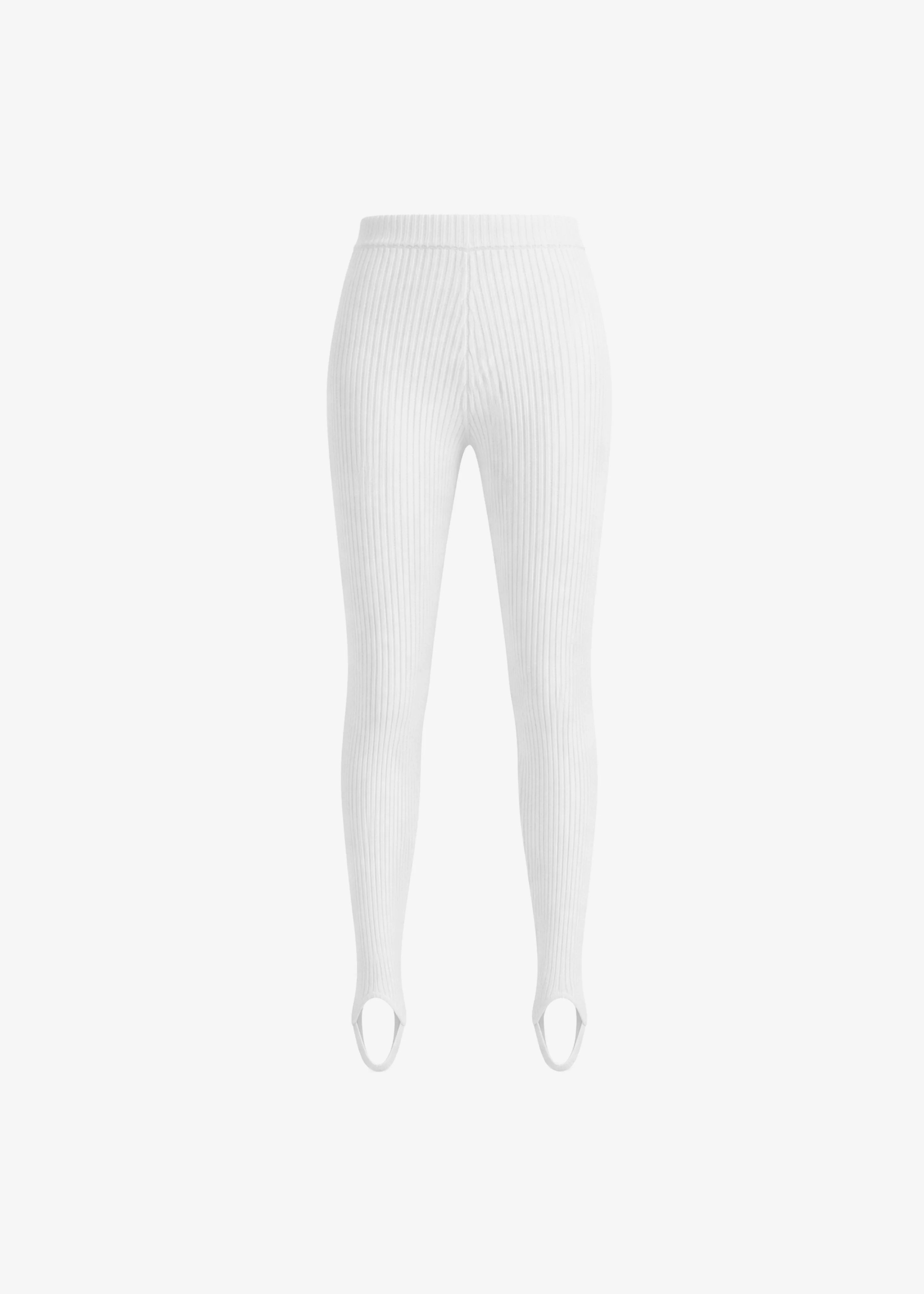 Piuma Knit Stirrup Leggings - White - 1