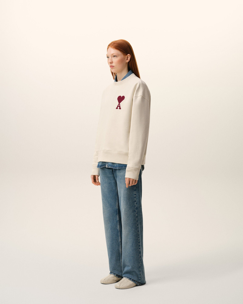 WHITE COTTON AMI DE COEUR SWEATSHIRT 6