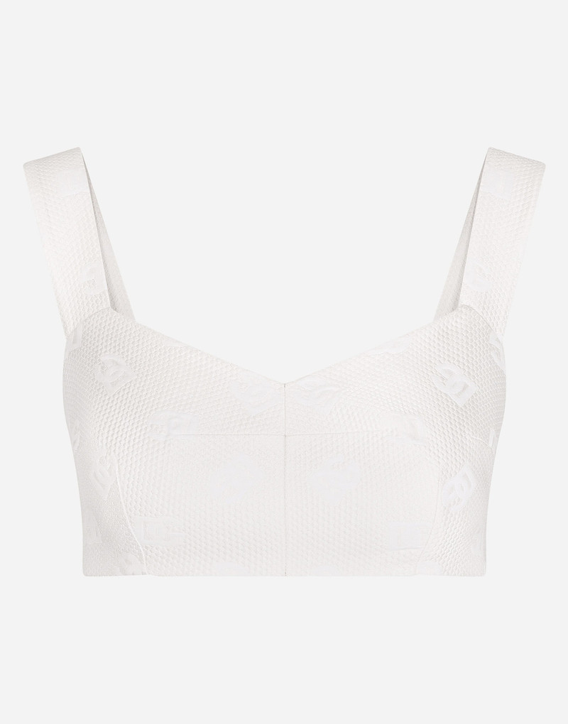 Jacquard corset with all-over DG logo 1