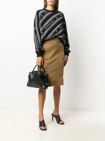 Givenchy button-embellished pencil skirt outlook