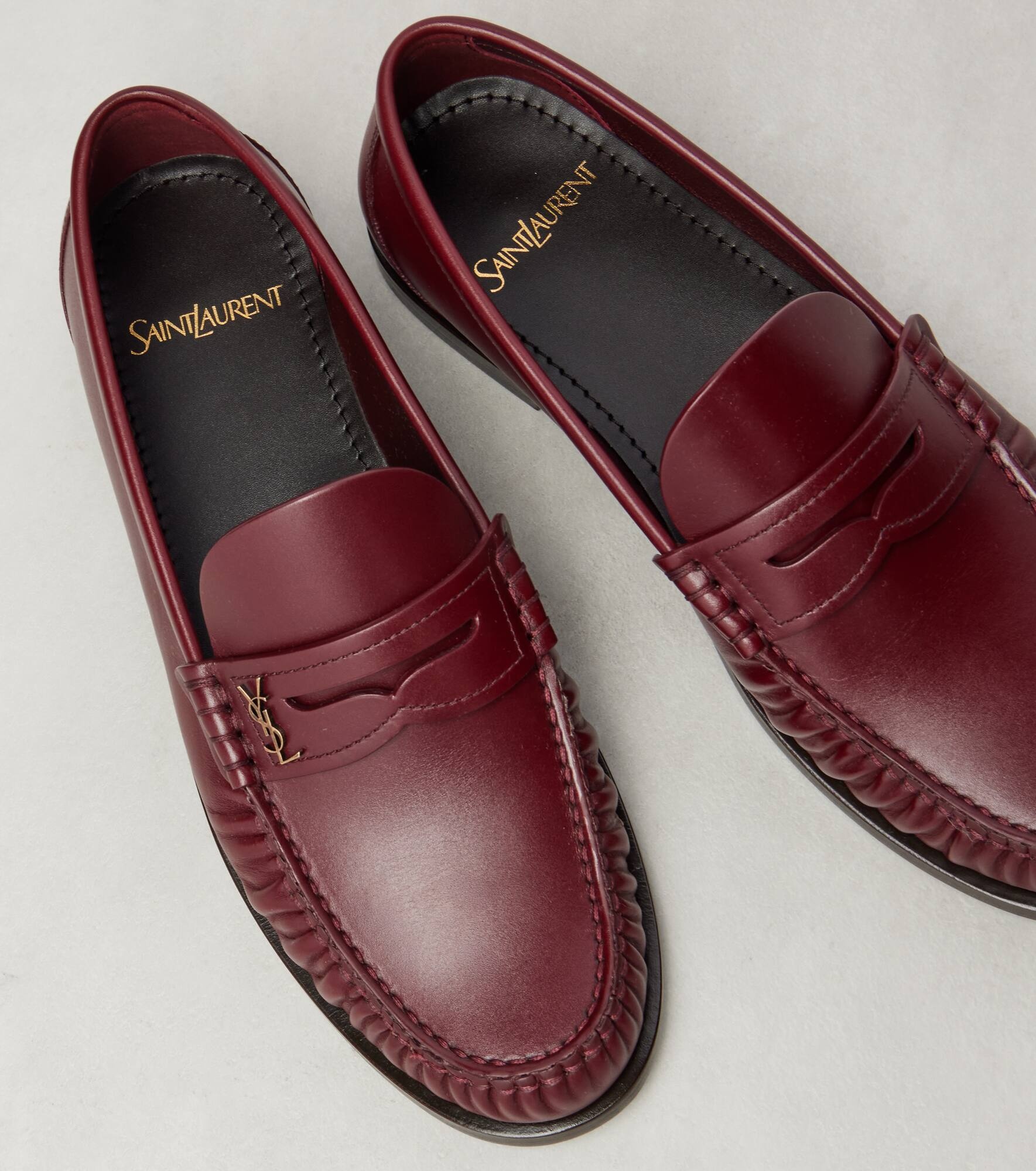 Laurent leather penny loafers - 5