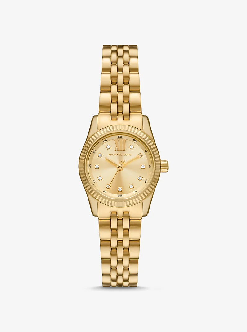 Petite Lexington Pavé Gold-Tone Watch - 1