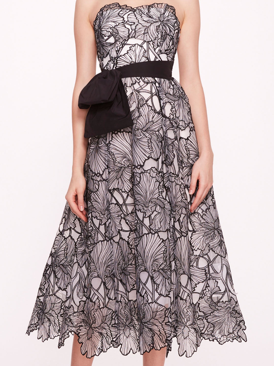 IRIS CUTWORK MIDI DRESS - 4