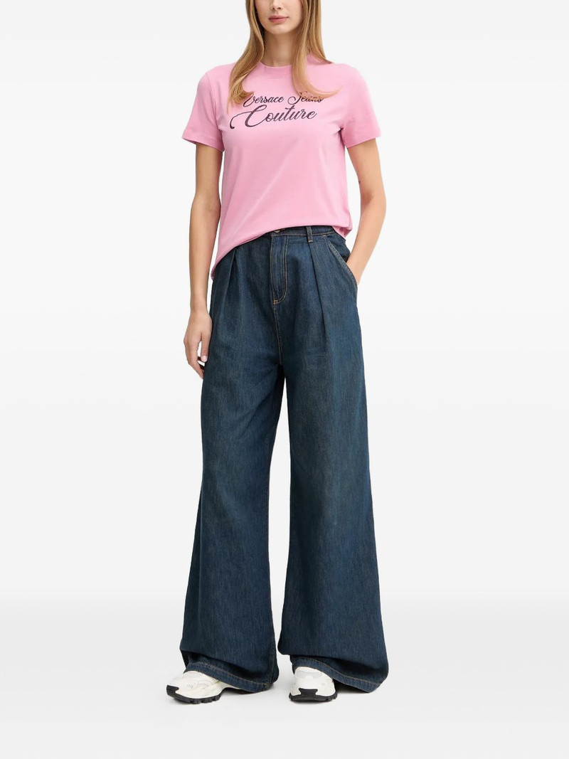 VERSACE JEANS COUTURE logo-lettering T-shirt outlook