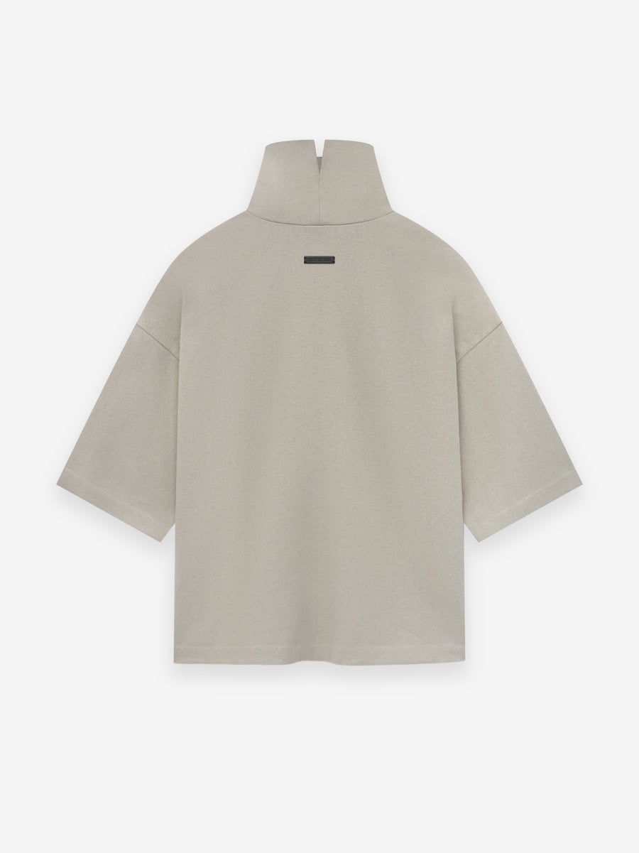 Cotton Wool High Neck Short Sleeve Shirt - 2