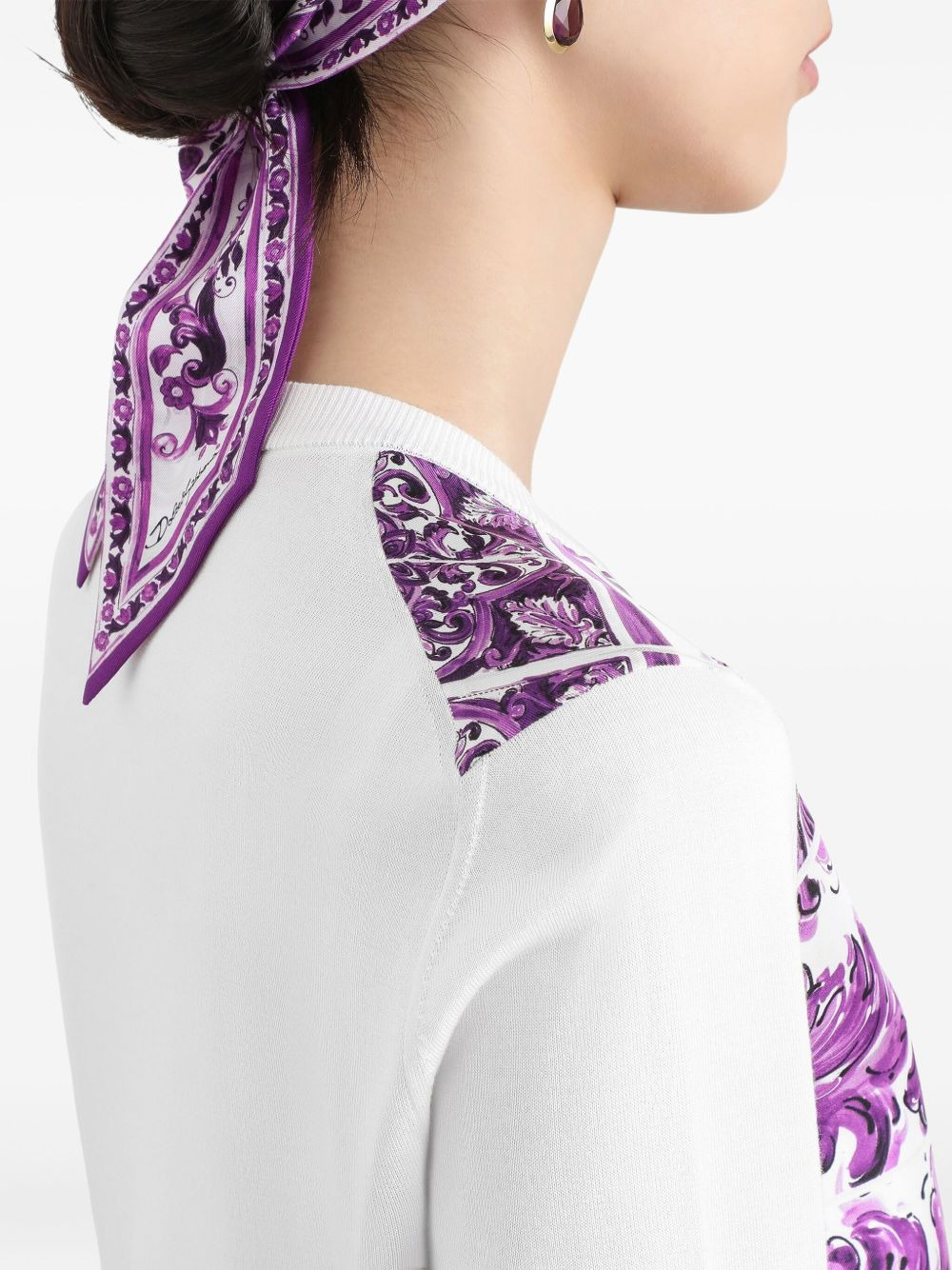 Dolce & Gabbana majolica print cardigan - 2