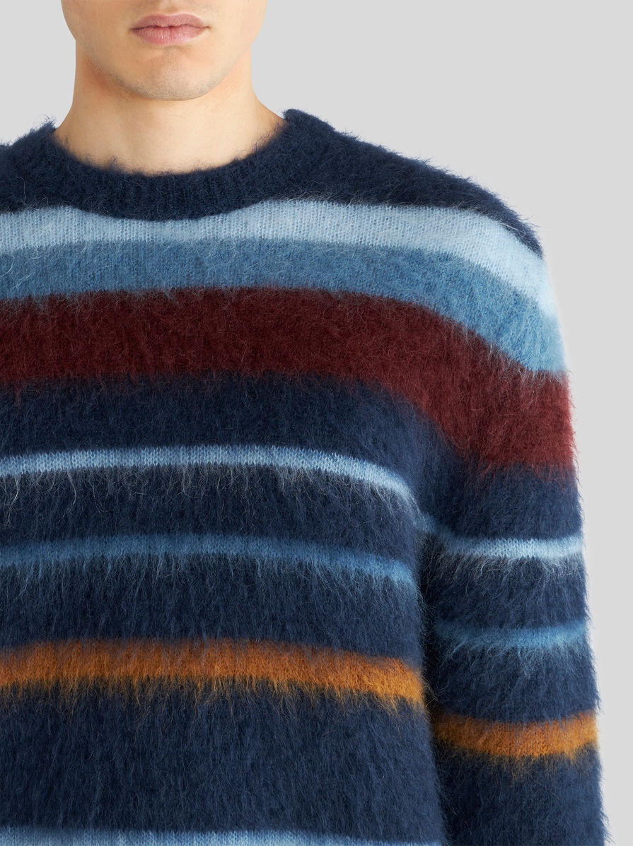STRIPED ROUND NECK JUMPER - 3