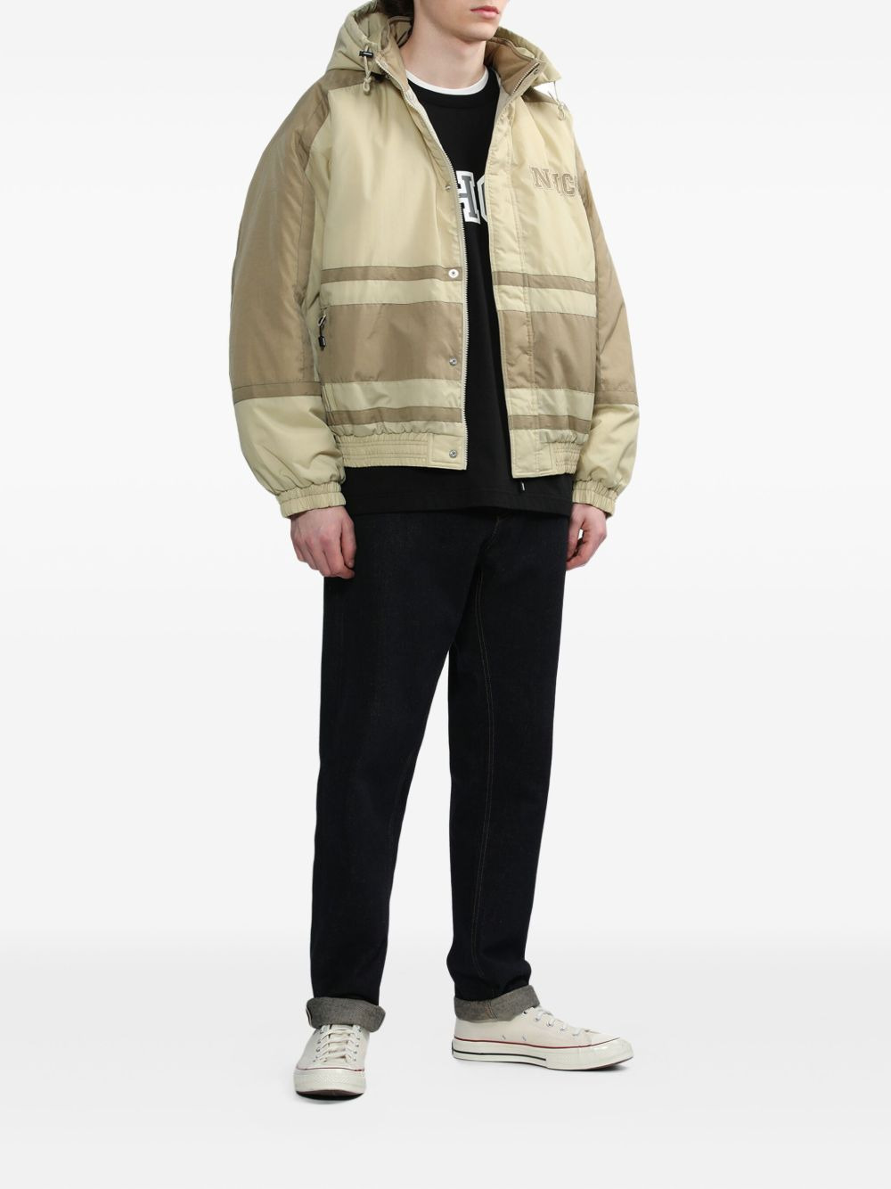 hooded panelled jacket - 2