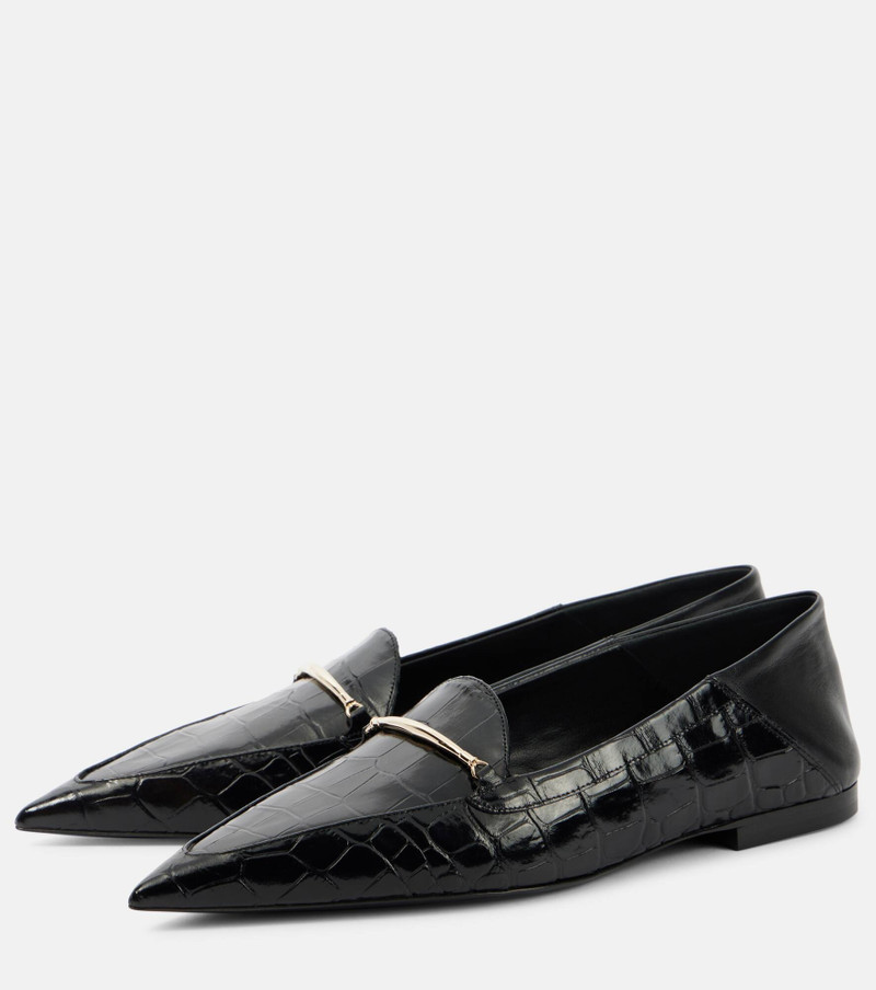 Morsetto croc-effect leather loafers 5