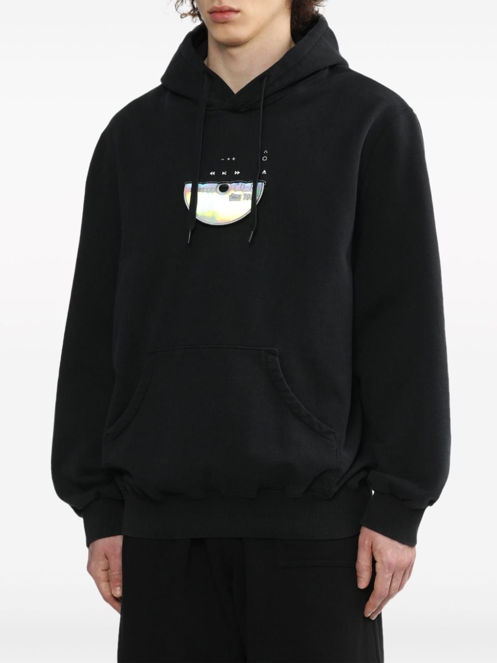 CD-R embroidered cotton hoodie - 3