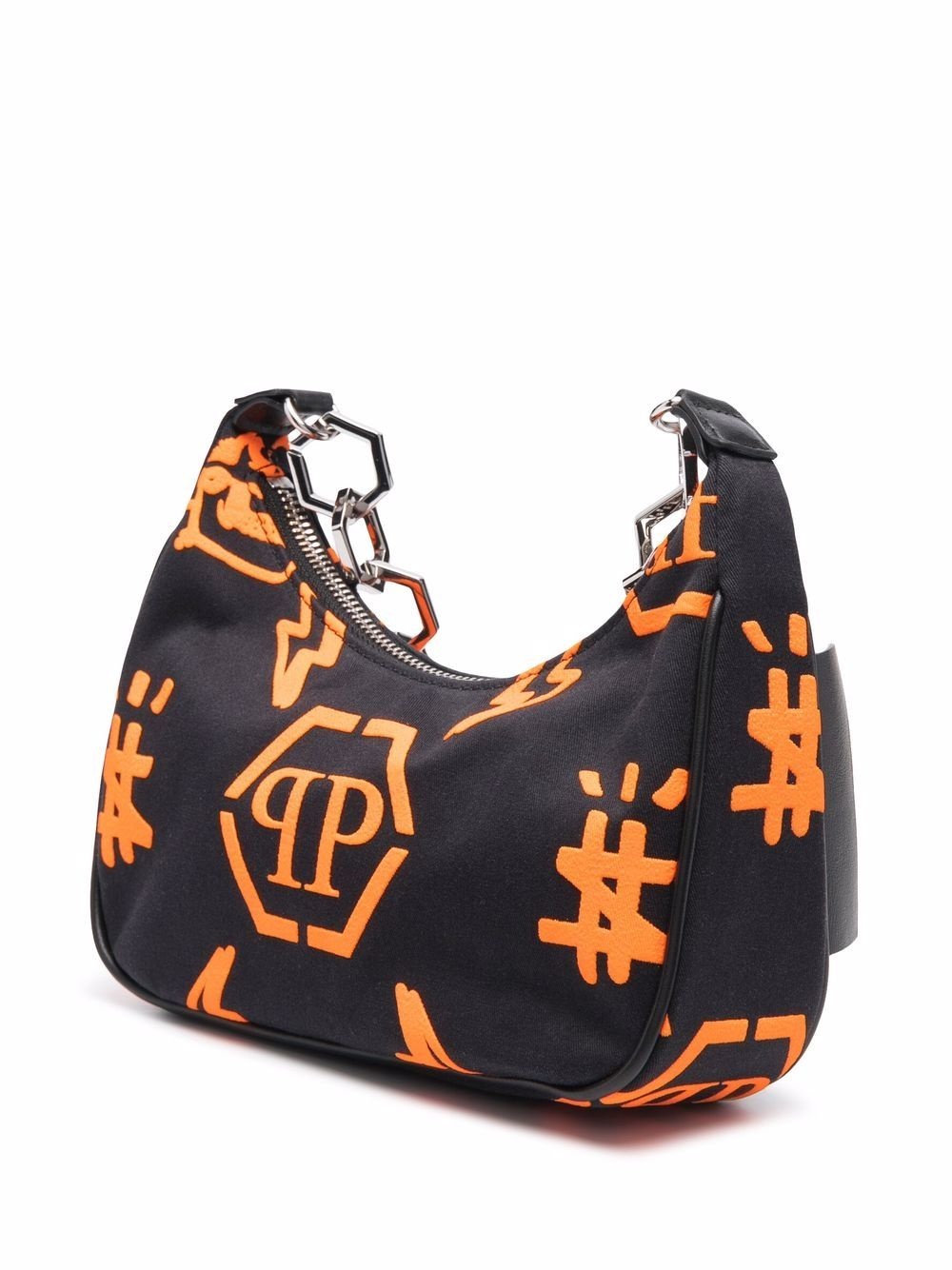 Monogram print shoulder bag - 4