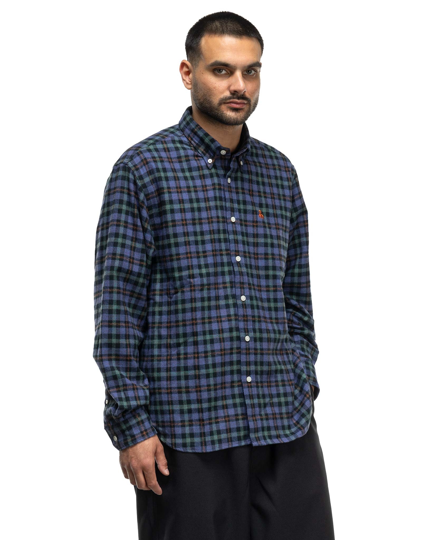 SOPHNET. Scorpion B.D Shirt Blue | REVERSIBLE