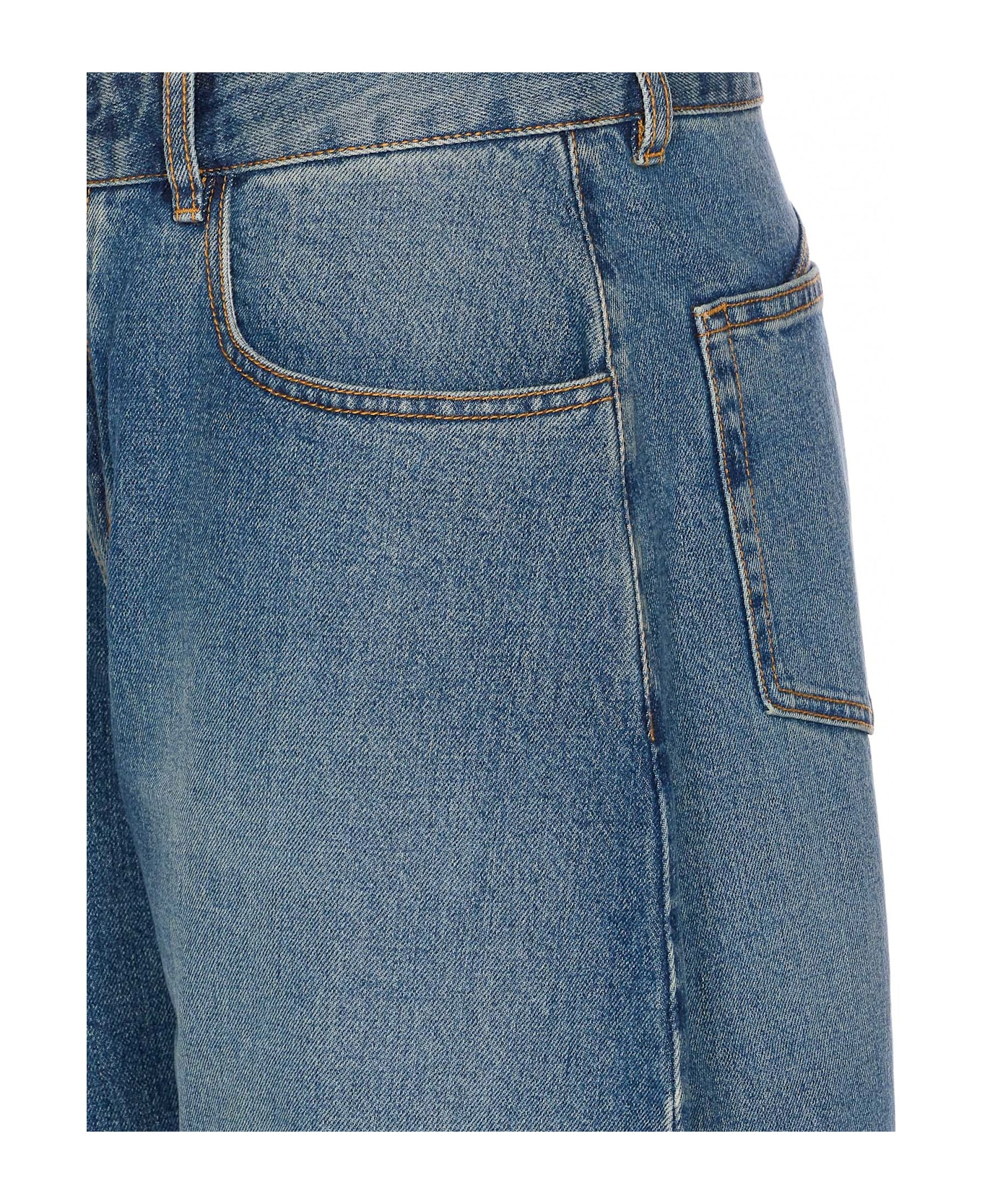 Round Low-waist Jeans - 3