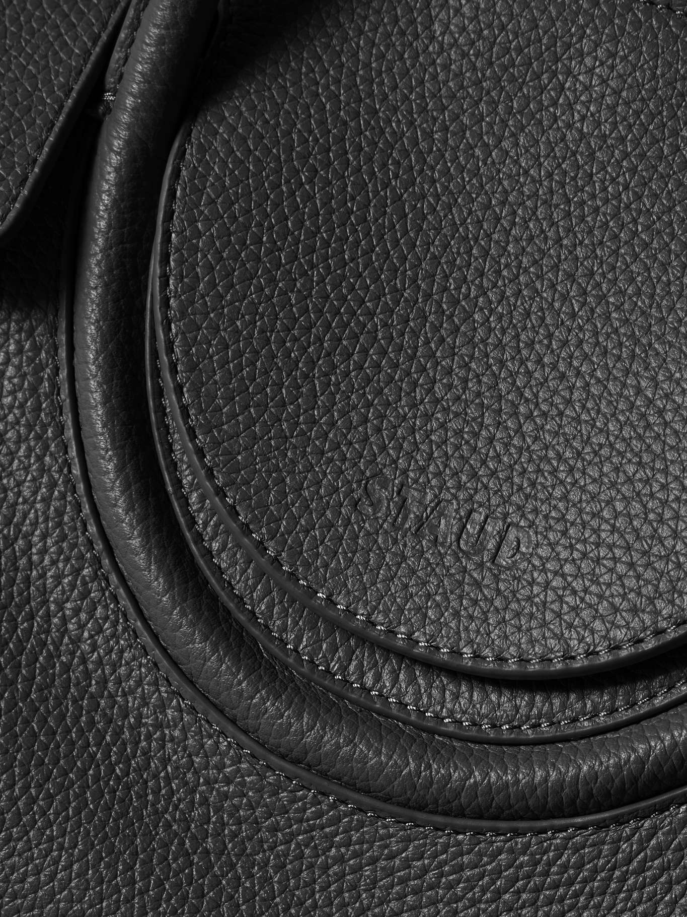 Maude textured-leather tote Black - 4