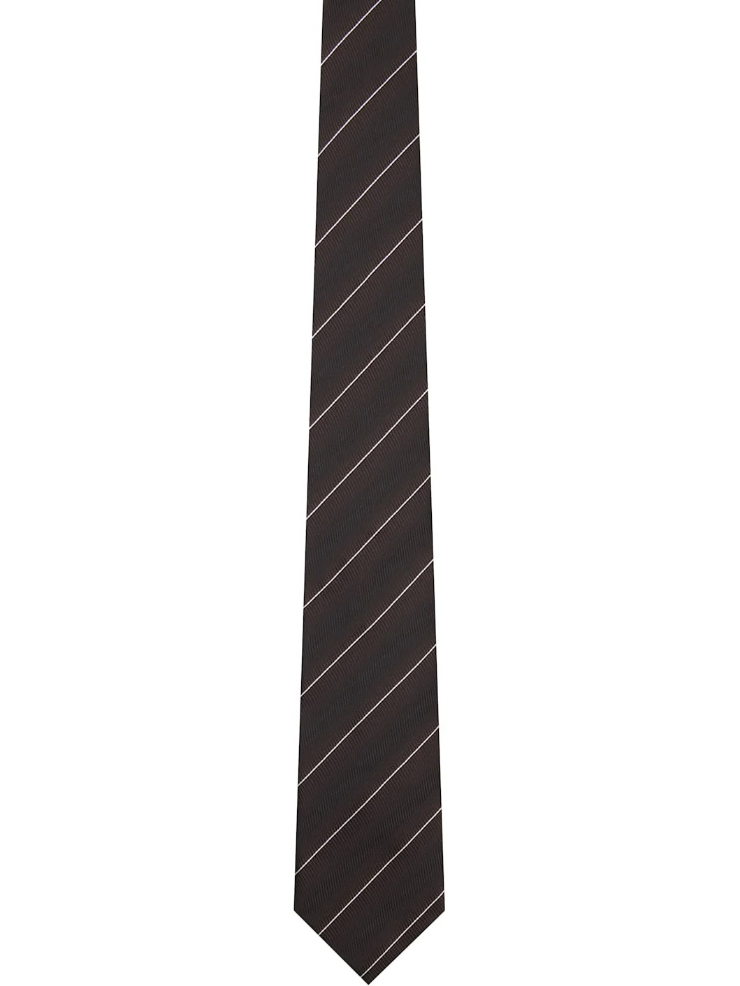 Brown Stripe Tonal Weave Tie - 1