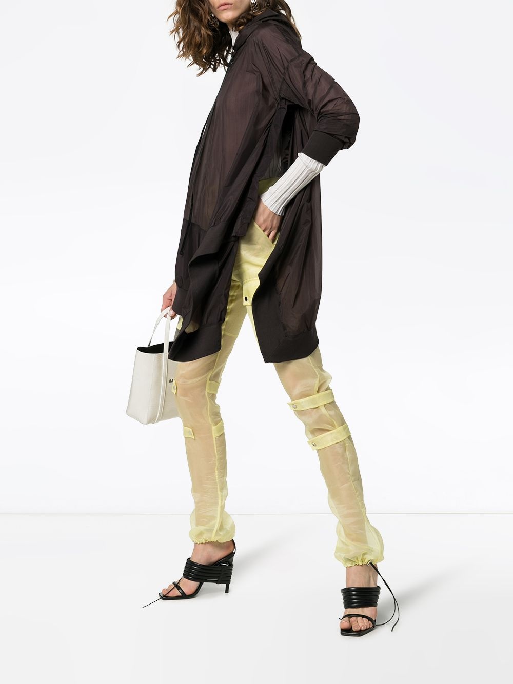 asymmetric open-side hoodie - 2