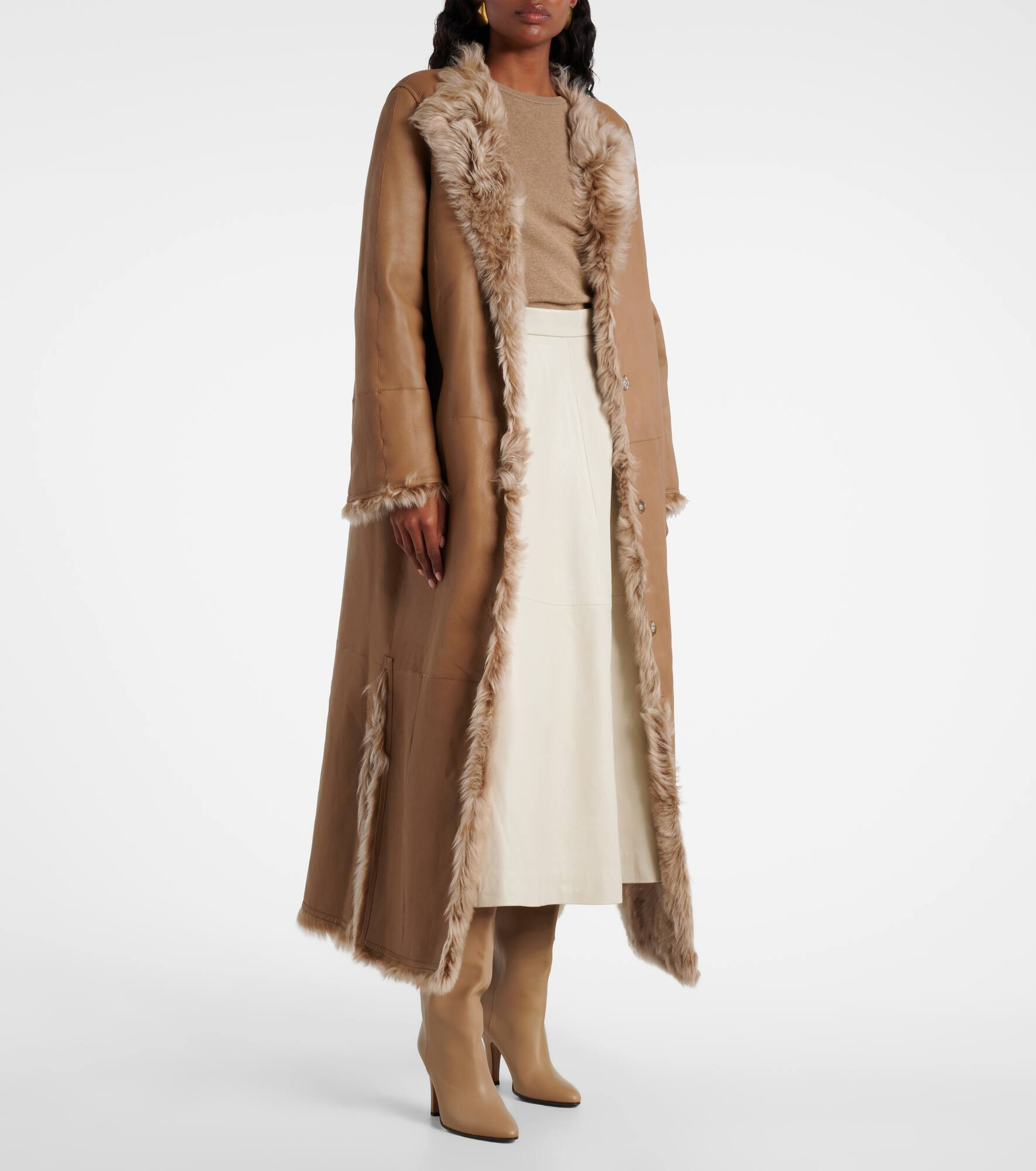 Reversible shearling coat - 7
