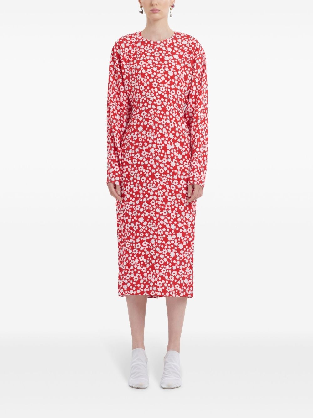floral-print midi dress - 3