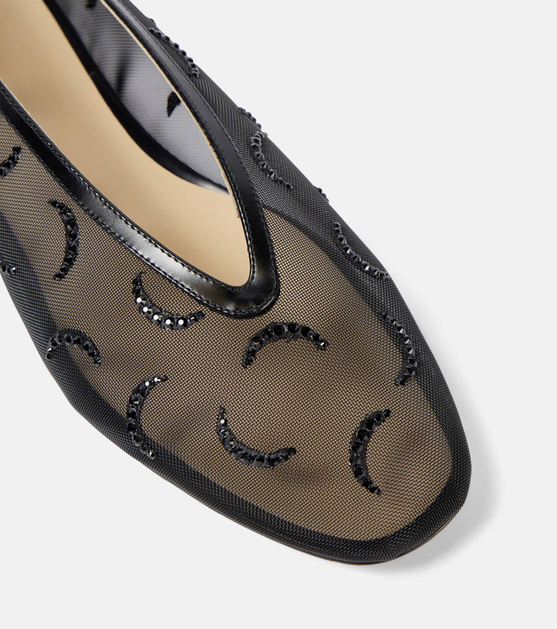 Luna embroidered mesh ballet flats 5