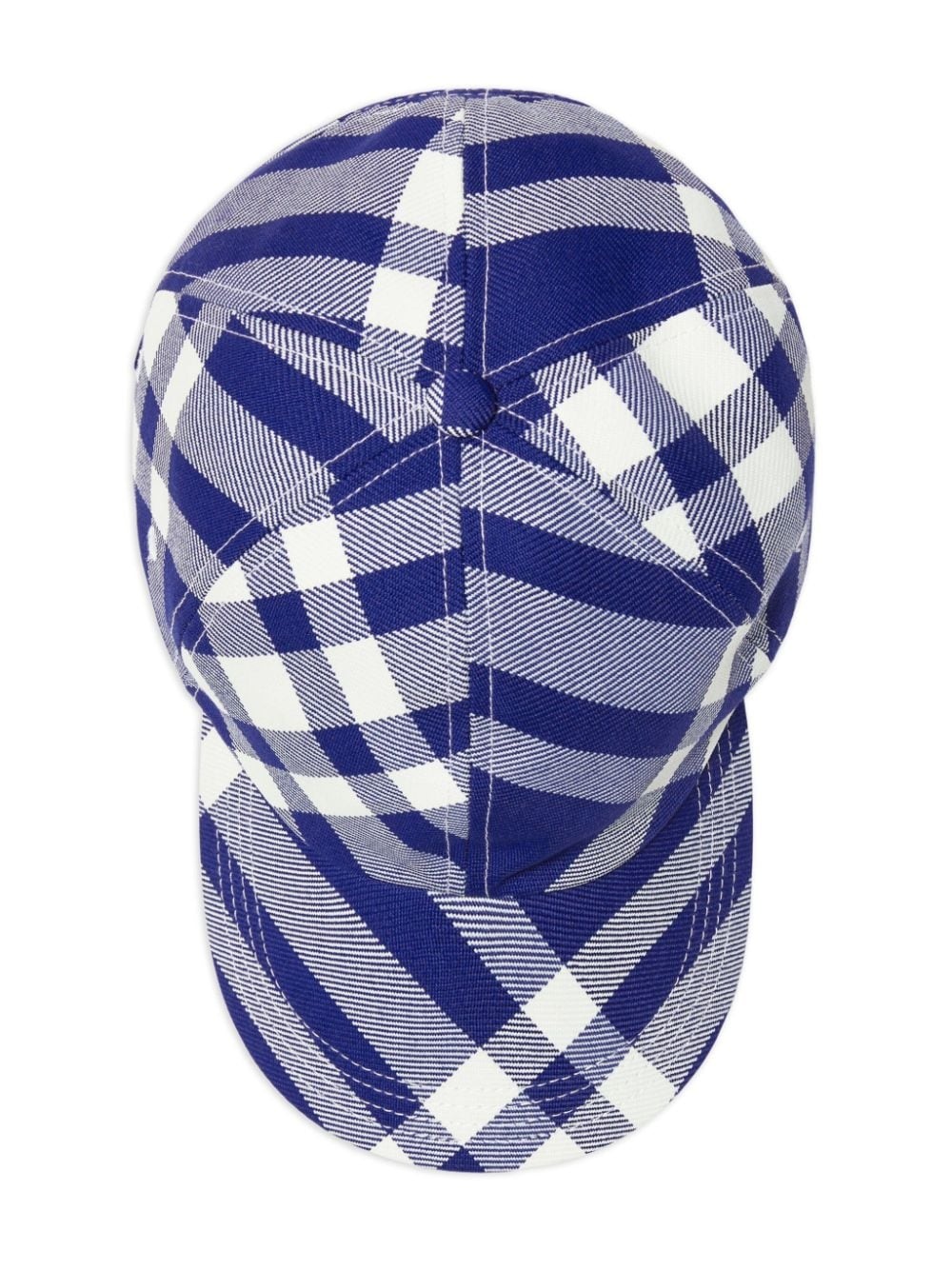 check-plaid cotton baseball cap - 3