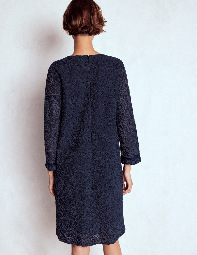 Lace Occasion Mini Dress-Navy 4