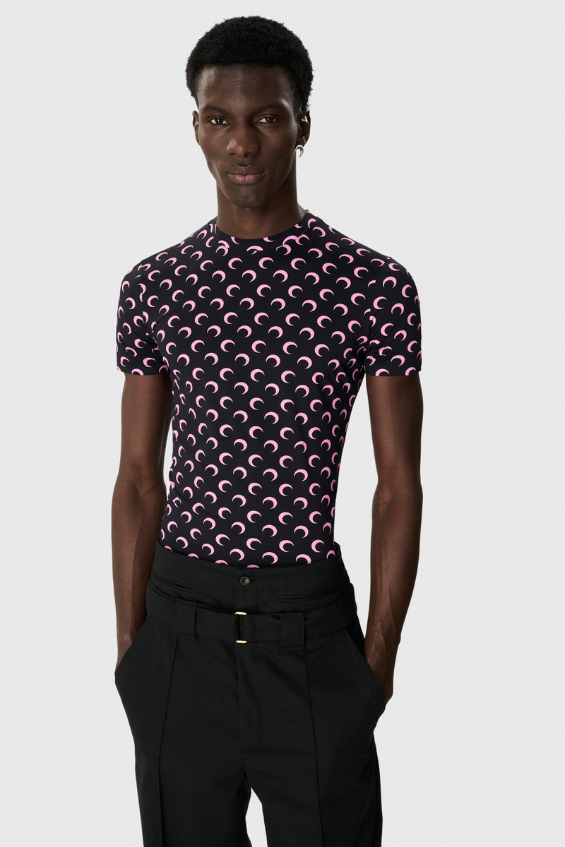 Moon Printed Jersey SS Crewneck Top 3