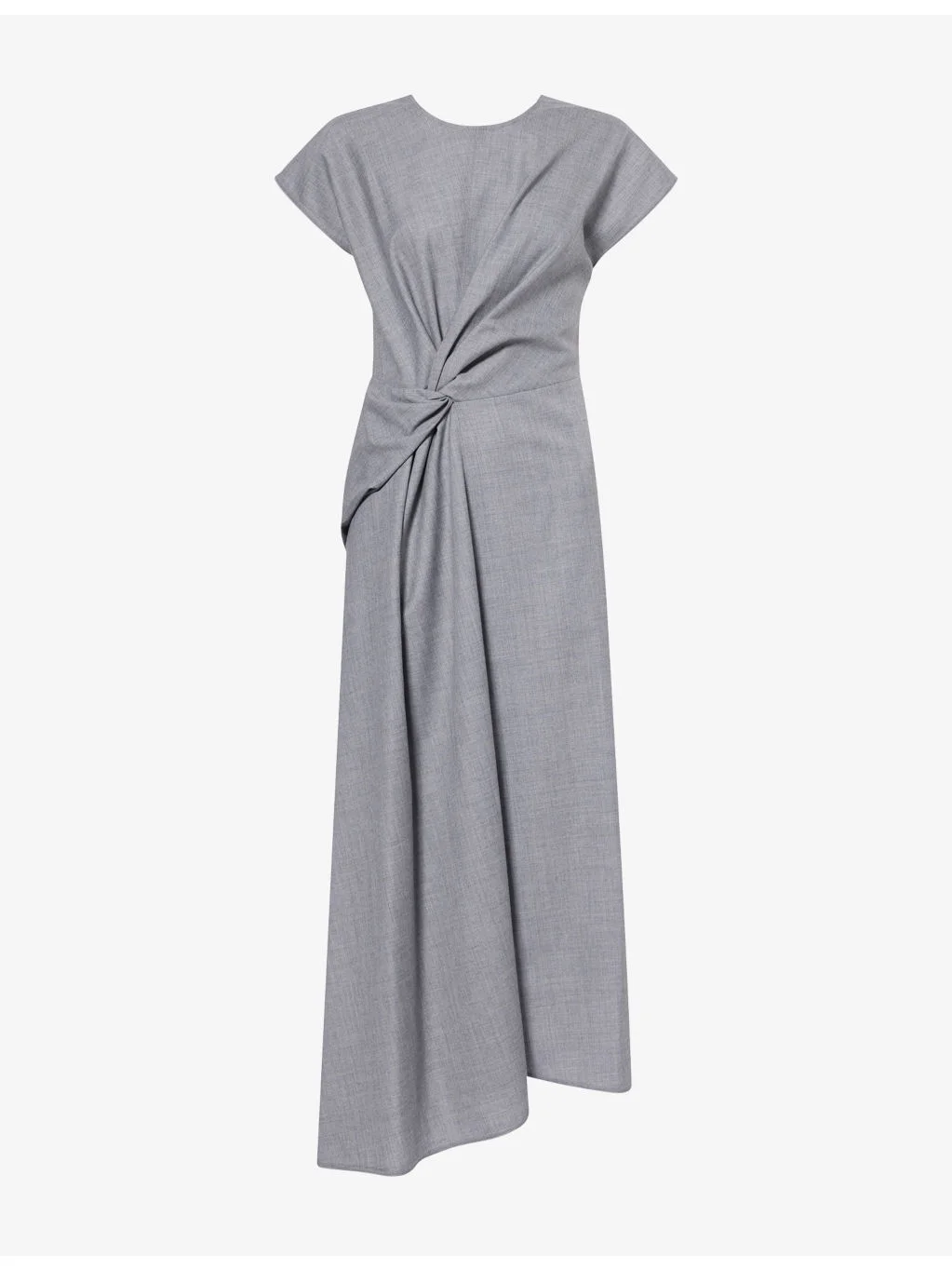 Aria Asymmetric Wool Midi Dress - 1